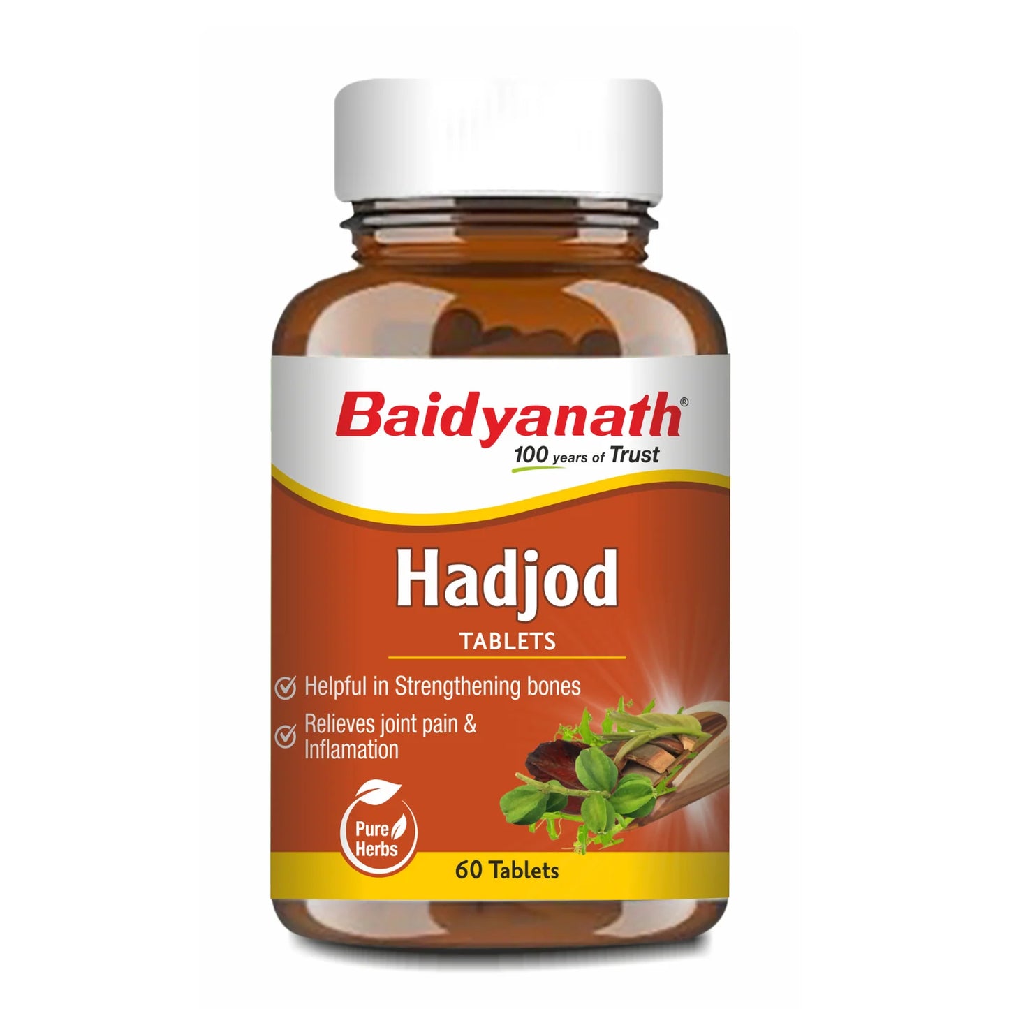 Baidyanath Hadjod Tablets | Supports Bone & Joint health - 60 Tablets